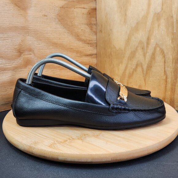 Coach Womens Olive Leather Slip On Loafers - Picture 1 of 10